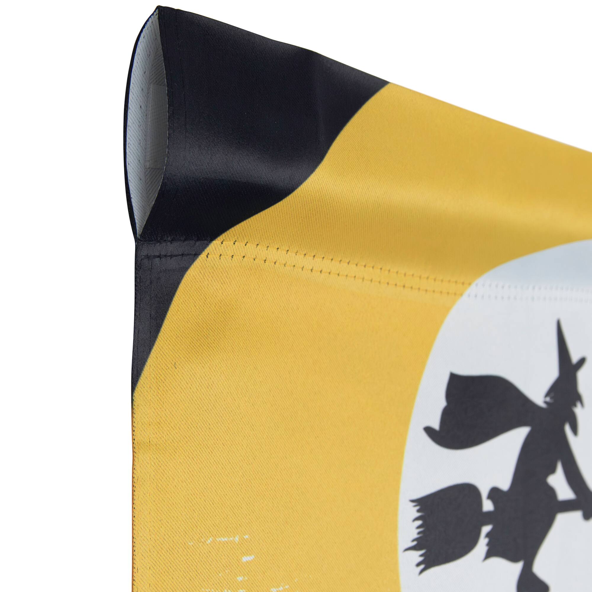 Spooky House Halloween Outdoor Garden Flag with Bats & Witch